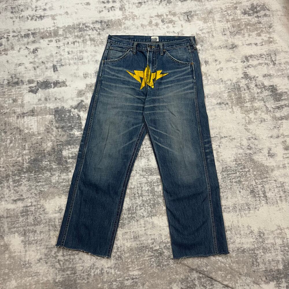 Authentic Bape 2000’s Baggy Crotch Star Jeans 30